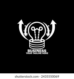 Abstract Initial Logo. White color isolated on Black Background. Business Branding Logos. Flat Vector Logo Design Template Element icon.