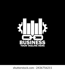 Abstract Initial Logo. White color isolated on Black  Background.  Business Branding Logos. Flat Vector Logo Design Template Element icon.