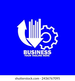 Logo inicial abstracto. Color blanco aislado sobre fondo azul.  Logotipos de promoción de marca comercial. Icono de Plantilla de diseño de logotipo de vector plano.