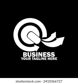 Abstract Initial  Logo.white color isolated on black Background.  Business Branding Logos. Flat Vector Logo Design Template Element icon.