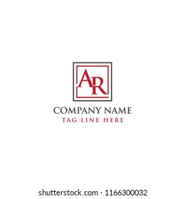 Abstract Initial Luxury AR or RA letter logo design vector elements 