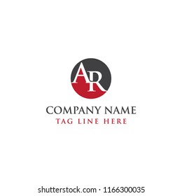 Abstract Initial Luxury AR or RA letter logo design vector elements 