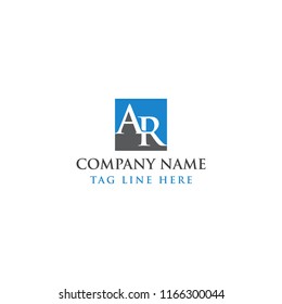 Abstract Initial Luxury AR or RA letter logo design vector elements 
