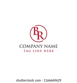 Abstract Initial Luxury BR letter logo design vector image for law or agency - BR law - BR properties - BR estate
