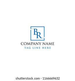 Abstract Initial Luxury BR letter logo design vector image for law or agency - BR law - BR properties - BR estate