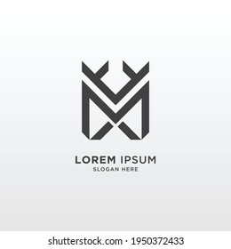 abstract initial M Logo vector design. a unique, exclusive, elegant, professional, clean, simple, modern logo. It would be perfect for your company