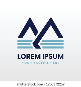 abstract initial M water logo vector design. a unique, exclusive, elegant, professional, clean, simple, modern logo. It would be perfect for your company