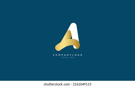 A Abstract initial monogram letter alphabet logo design