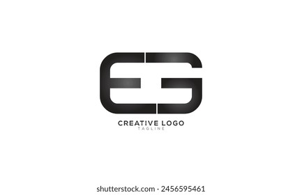 EG Abstractas inicial monograma letra alfabeto logo diseño