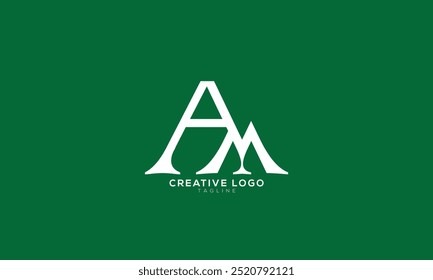 AM Abstract initial monogram letter alphabet logo design