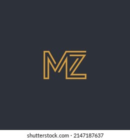 Abstract Initial Mz Letter Icon Logo Stock Vector (Royalty Free ...