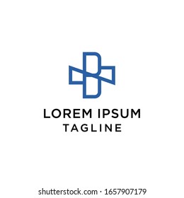 Abstract Initial NB Medical Logo Design Template