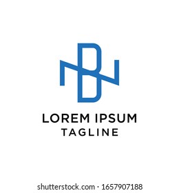 Abstract Initial NB Medical Logo Design Template