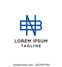 Abstract Initial NB Medical Logo Design Template