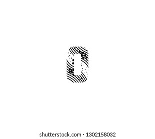 Abstract Initial O Letter with Wavy Dots Pattern Vector Logo