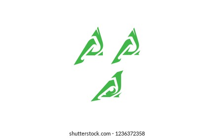 abstract initial P eye vector icon logo