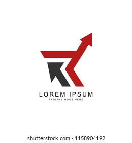 abstract initial R logo template