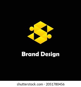 Abstract initial s letter logo design template.