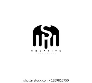 abstract initial S letter transisition element shape logo design