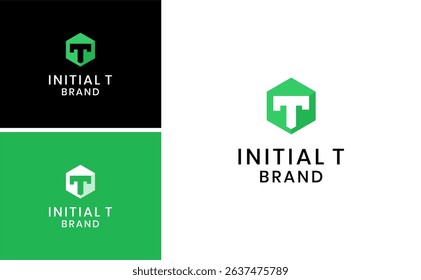 Abstract Initial T Logo Concept with Clean Flat Design for Industrial Company Branding Elegant Modern Font Symbol Minimal Icon Idea in Graphic Illustration for Business or Sport Use