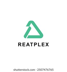 Abstract initial triangle logo. The logo is suitable for real estate and mortgage logo design illustration inspiration