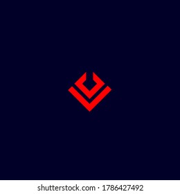 abstract initial V letter logo design