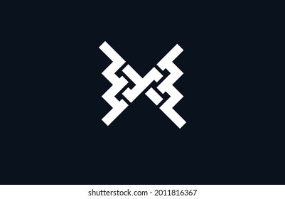 Abstract Initial  X Monogram Logo, Flat design logo inspiration,. vector illustration