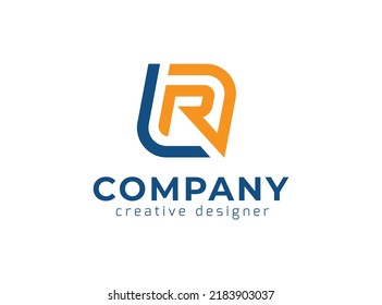 Resumen del diseño del logotipo L R J. Logotipo creativo moderno, utilizable para marca de negocios, tecnología y empresa. Ilustración del logotipo del vector. Elemento de diseño gráfico.