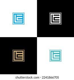 Abstract initials LE, letter L logo design vector