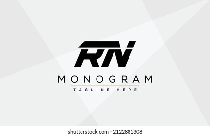 Abstract initials letter RN logo design vector inspiration.
