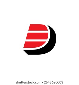 Letras iniciais abstratas Design do logotipo ED ou DE