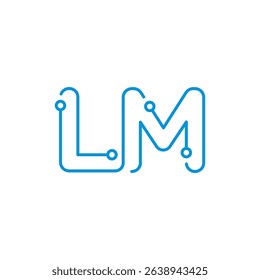 Abstract Initials Letters LM Logo Design Template 00