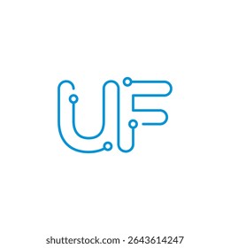 Abstract Initials Letters U and F Logo Design Template 001