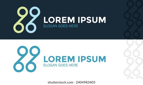 Abstract Initials logo of B and Q 