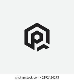 Resumen de las iniciales monograma Letra QP PQ logo de texto icono diseño vector plantilla.