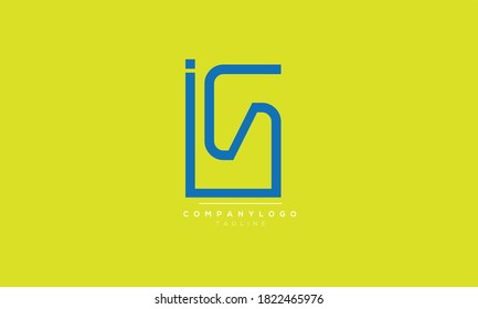 IS abstract initials monogram letter text alphabet logo design