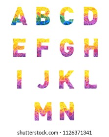 Abstract initials Technology, logo set