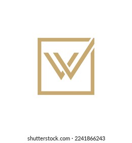 Resumen de las iniciales W, letra VG vectores de diseño de logotipo