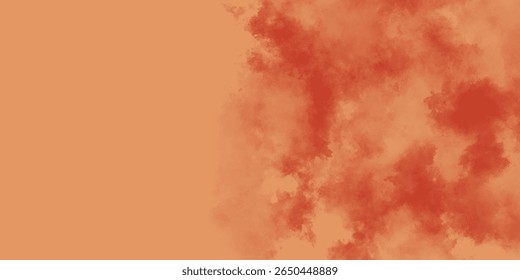 Arte de tinta abstrata de nuvens de fumaça vermelha e ocre em uma textura de papel

