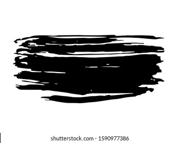 Abstract ink background. Black paint texture on white paper. Vector illustration. Grunge texture for logo and flyers design. Isolated on white background