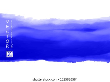 Abstract ink background. Japanese style. Blue, white ink in water. Vector illustration.