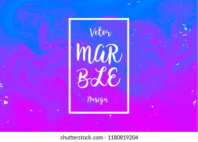 Abstract ink background. Marble style. Blue, pink, white ink in water