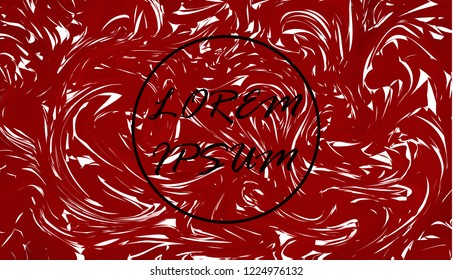 Abstract ink background. Marble style. Red, white ink in water