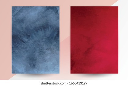 Abstract ink background. Marble style. blue and red paint stroke texture