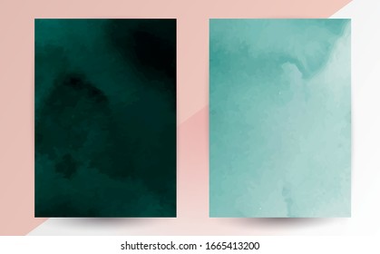 Abstract ink background. Marble style. Black and green paint stroke texture