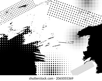 Abstract ink background. Marble style. Black paint stroke texture on white paper. Wallpaper for web and game design. Grunge mud art. Macro image of pen juice. Dark Smear.
