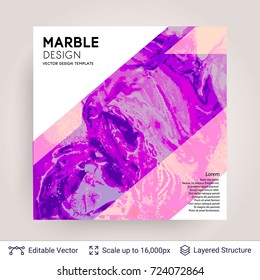 Abstract ink background. Marble style. Liquid splashes on white. Vector template easy to edit.