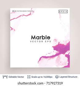 Abstract ink background. Marble style.Liquid splashes on white. Vector template easy to edit.