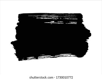 abstract ink black paint stroke background vector