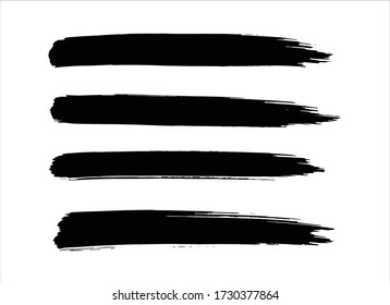 abstract ink black paint stroke background vector